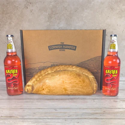 Giant pasty with rattler berry cyder