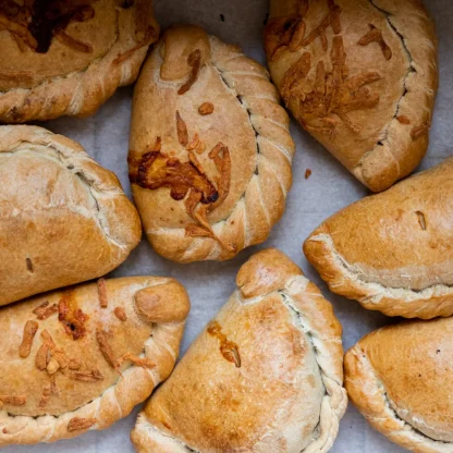 Close up batch of cocktail pasties