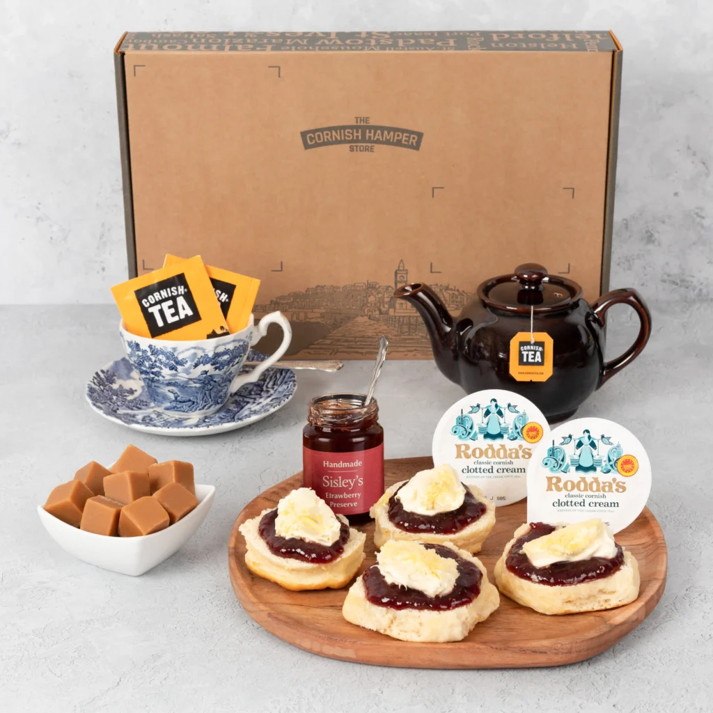 Gluten Free Fudge and Cream Tea Hamper, Birthday gift for coeliacs