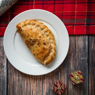 Prima Christmas Pasties filled with turkey, stuffing, sausage, bacon and cranberry sauce