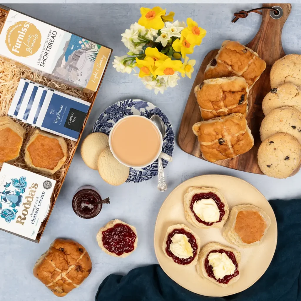 Easter cream teas, hot cross buns and traditional Cornish hevva buns for a delicious Easter treat