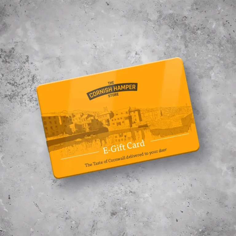 Cornish Hamper Store gift card voucher, letting your loved ones choice from our full range of Cornish Hampers and Pasties