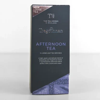 Tregothnan afternoon tea box containing 14 loose leaf tea servings