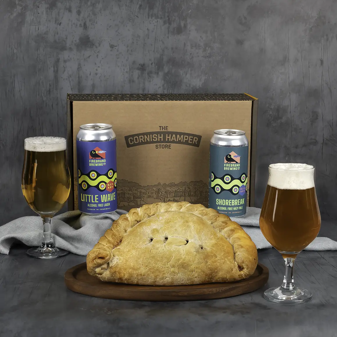 The Giant Pasty & Beer Hamper (alcohol Free) - The Cornish Hamper Store