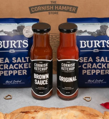 Handmade Cornish sauce bundle including ketchup and brown sauce