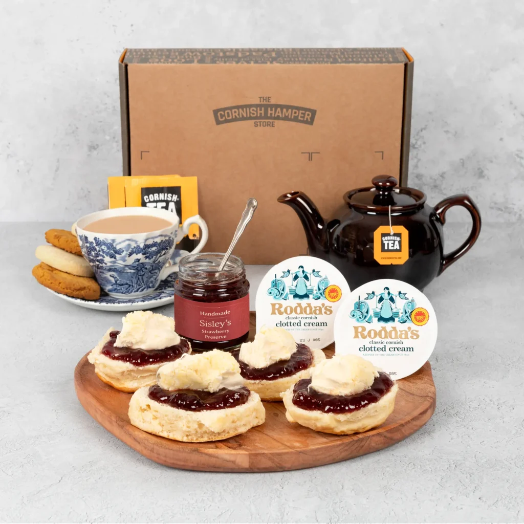 The Cream Tea for 2 Postal Hamper, a budget friendly gift for your loved ones to share