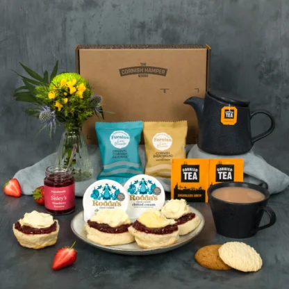 Dad's Cream Tea for 2 Hamper, a delicious treat for him to share with Mum. Packed with scones, jam and clotted cream