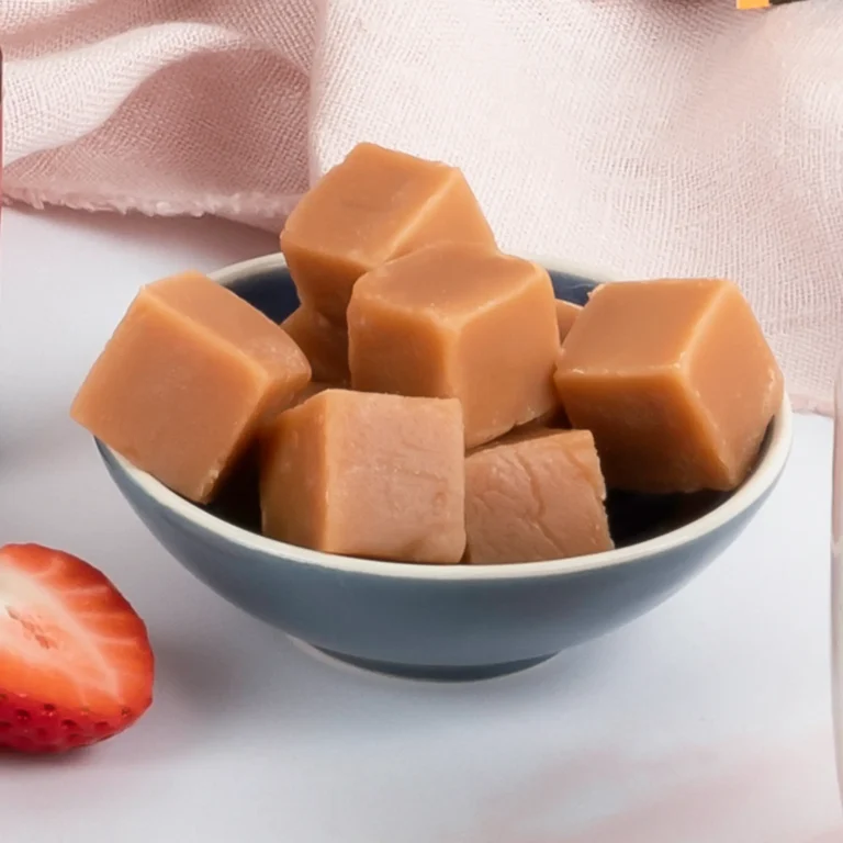 Bowl of Buttermilk fudge cubes